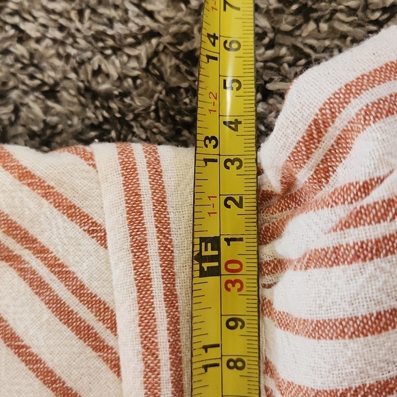 Zara Cream Orange Striped Mini Wrap Dress Sixe XS - Picture 13 of 16